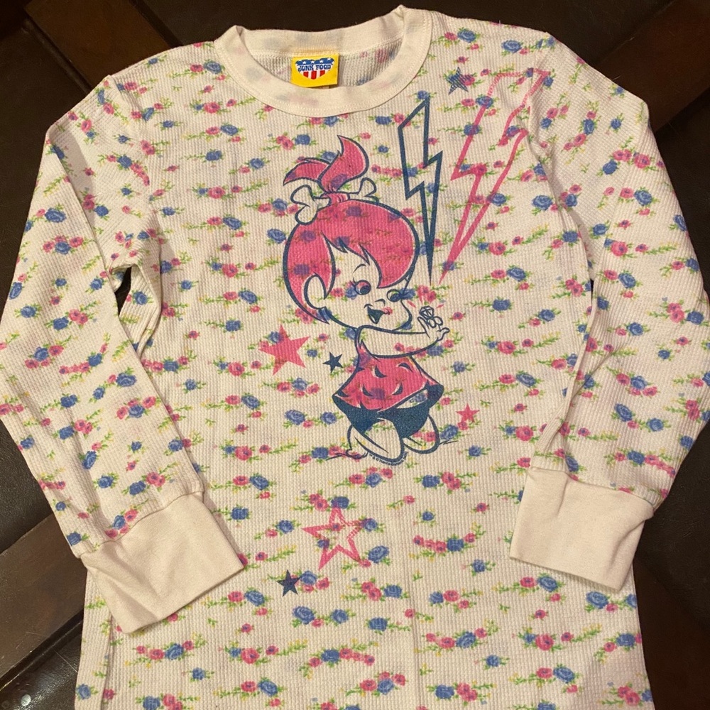 (L) Junk Food - Girls Thermal Flintstones